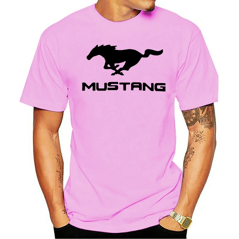 

new 2020 New Summer Mens Short sleeve Mustang car Logo printing T-Shirt high quality Cotton Men T-shirt+shorts