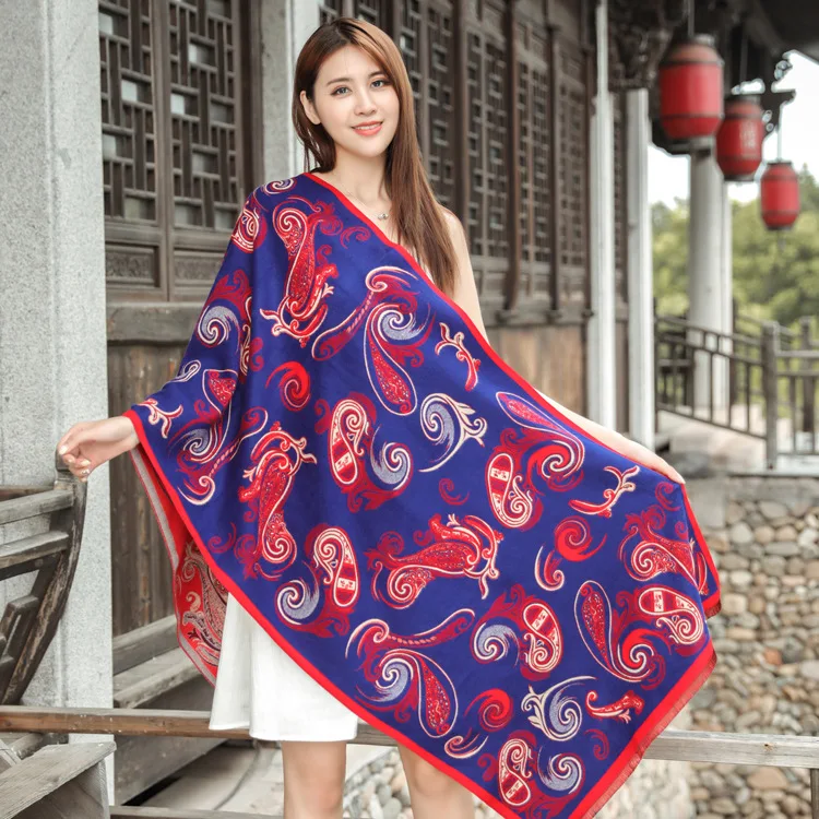 Brand Designer New Women Pashmina Cashmere Scarf Winter Warm Scarf All-Match Shawl Fashion Shawl Scarves Thickening Blanket