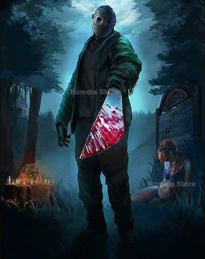 AE2096 Horror clown Movie character Diamond Painting Full Square / Round Drill 5D DIY diamond Embroidery Diamond Cross Stitch mosaic - Цвет: AE2096