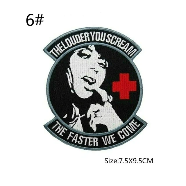 New Embroidered Badges HOOK & LOOP Patches Clothes Accessories Military Tactical Patch Appliques Armbands 6