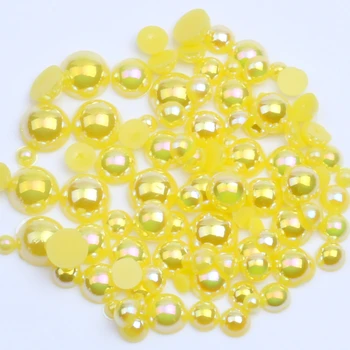 

Resin Beads Glue On 2mm 10000pcs/lot AB Colors Imitation Flatback Half Round Pearls For Jewelry Making Accessories
