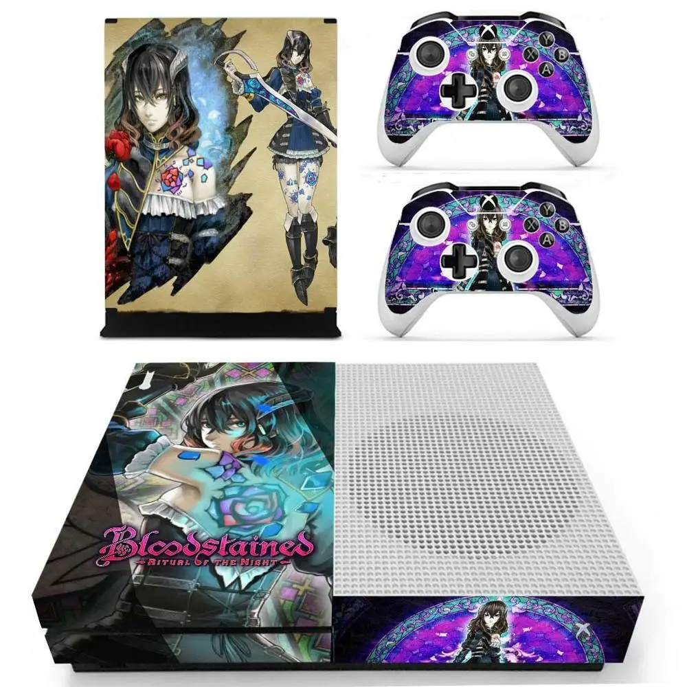 Кровоокрашенные: мозаика темного цвета для Xbox One S виниловые наклейки на кожу Наклейка Обложка Pegatinas Adesivo для Xbox one тонкая консоль и два контроллера шкуры