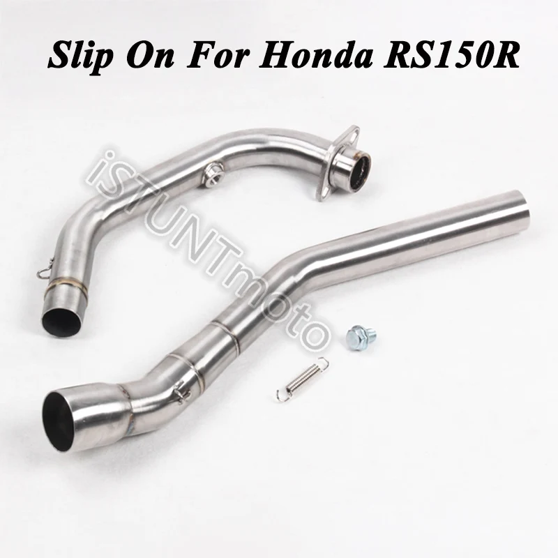 Slip On For Honda RS150R Motorcycle Full System Exhaust Modified escape moto Muffler Front Connection Link Pipe Tube