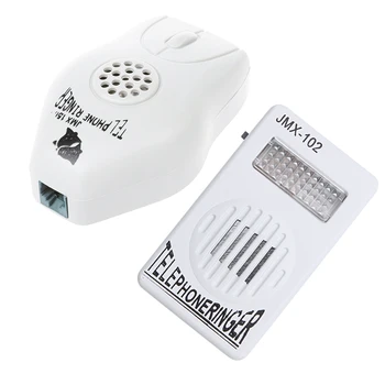 

Grey Loud Telephone Ring Amplifier Ringer & RJ11 Adapter Louder Telephone Ring Flash Amplifier Ringer