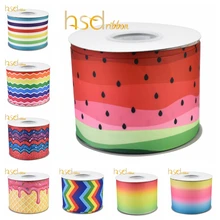 HSDRibbon 16 мм 22 мм 38 мм 75 мм Печатные hsd-дизайн HT Grosgrain ленты 50 ярдов/рулон