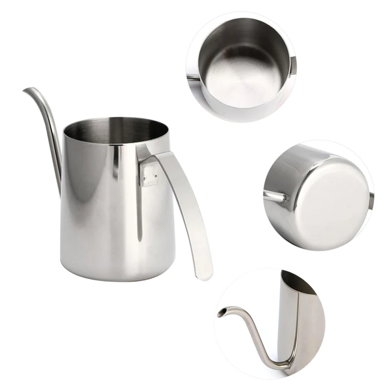 350ml Fine Long Mouth Hand Drip Coffee Pot Small stainless Steel Gooseneck Spout Kettle Drip Coffee Kettle Coffee Maker Tools (3)