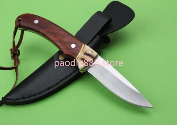 ER Straight 440 Fixed Blade Knife Wood Handle Outdoor Tactical Hunting Multi Tools Pocket Survival EDC | Инструменты