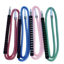 185 см алюминиевый сплав и пластик силиконовый шланг трубка Губка Ручка кальян chicha Narguile аксессуары для курения воды, вечерние, случайные