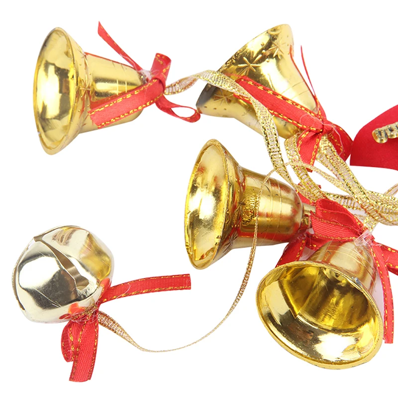 New Year Christmas Tree Ornaments Christmas Bells Santa Claus Jingle Bells Snowman Elk Metal Hanging Christmas Party Decoration