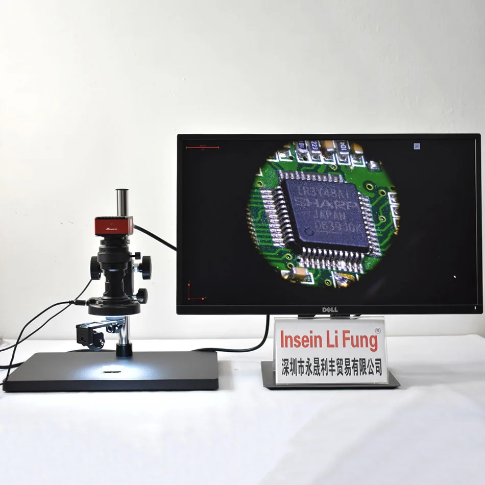 Электронный видео микроскоп 2D 3D c-крепление зум-объектив Оптическая лупа для HDMI VGA промышленная камера точность аппаратное тестирование