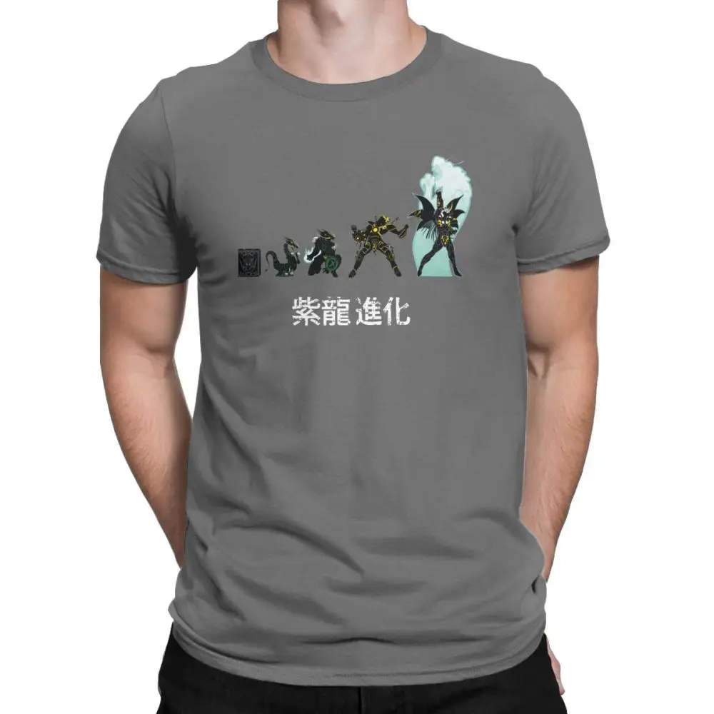 Shiryu Evolution футболка для мужчин 100% хлопок футболки отдыха &quotРыцари зодиака&quot Сейя