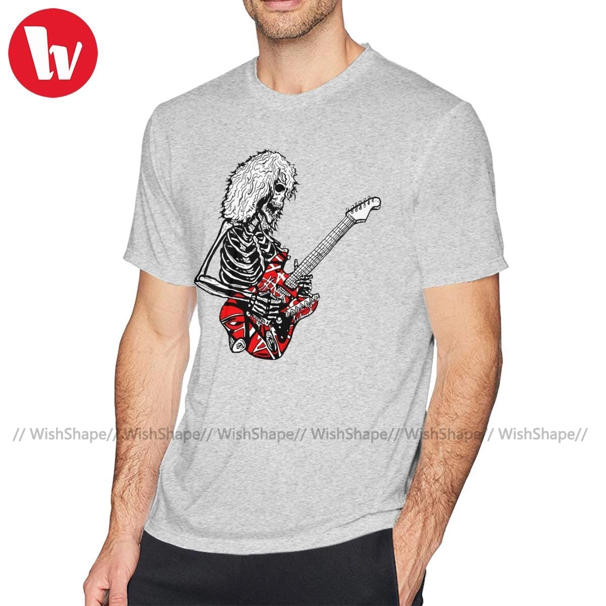

Van Halen T Shirt DEAD E Van Halen T-Shirt Streetwear Short Sleeve Tee Shirt Fun Plus size Cotton Mens Tshirt