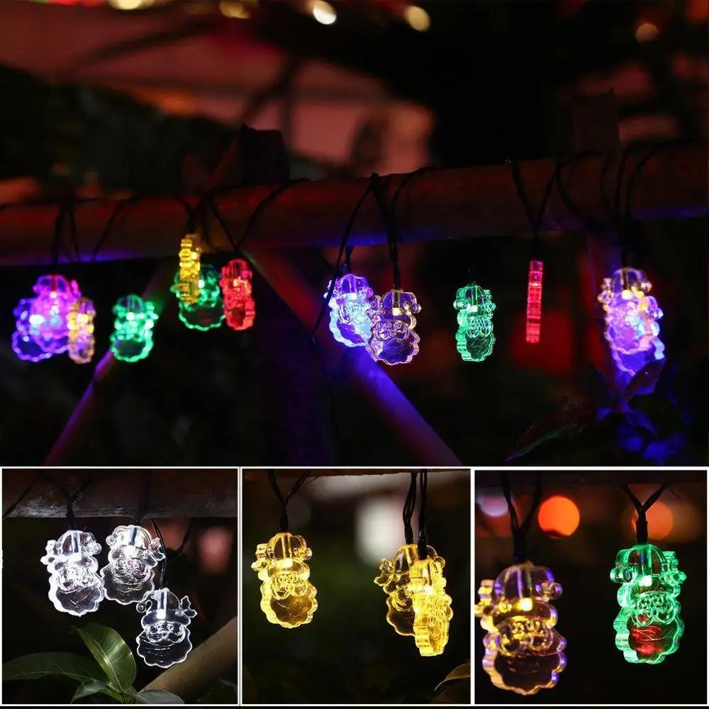 

Solar String Lights 20 LED Solar Christmas Lights Waterproof Water Drop Solar Fairy String Lights for Outdoor Garden