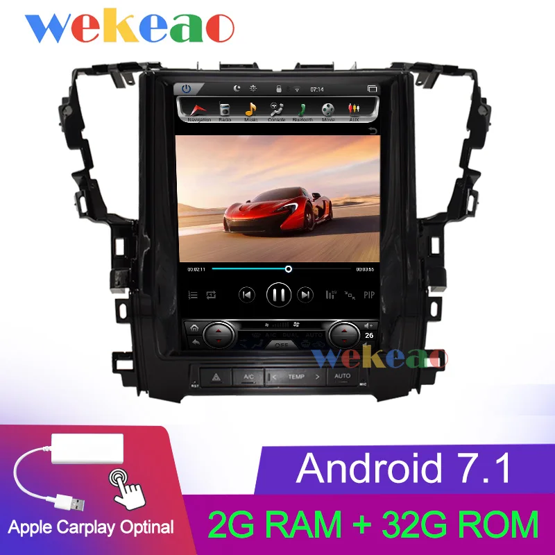 Android Car Radio Wekeao вертикальный экран Tesla стиль 12,1 ''Android 7,1 автомобильный Dvd мультимедийный плеер для Toyota Alphard радио Automotivo - Цвет: Android Car Radio