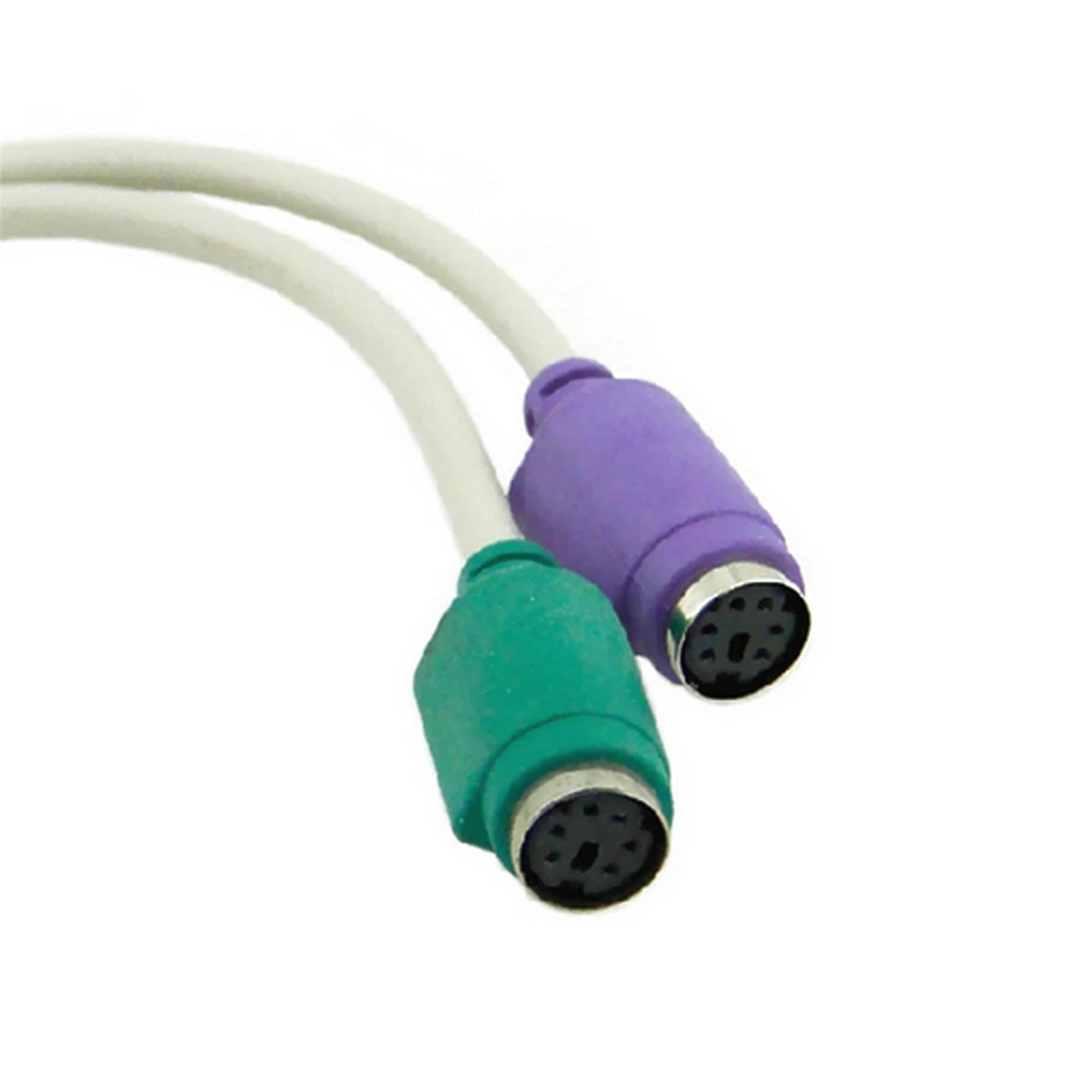 Новый 1 шт. цифровой провод USB к 2 PS/2 интерфейс кабель конвертер адаптер для
