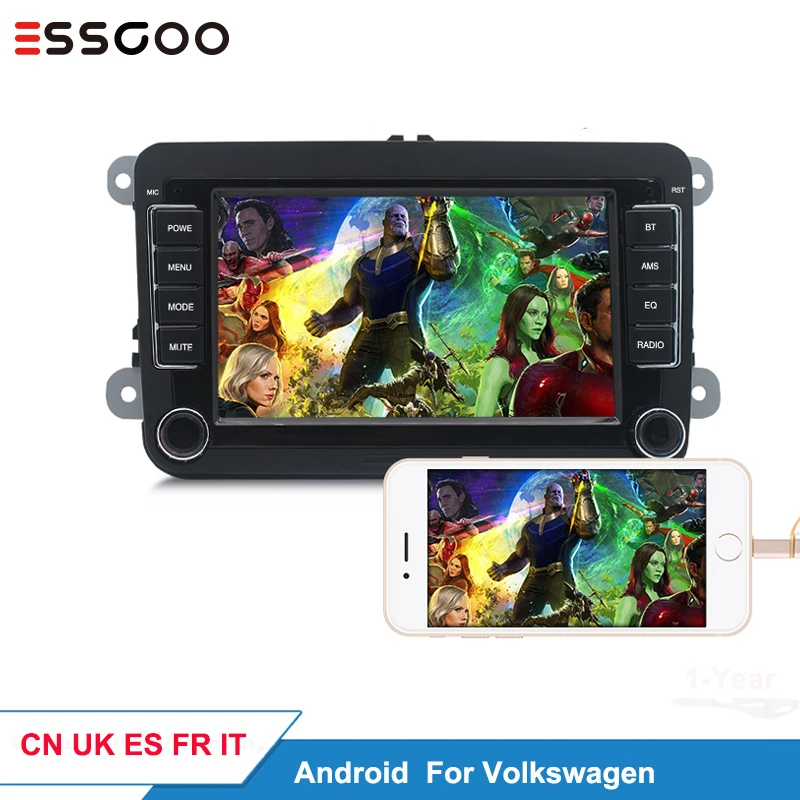 

Essgoo Android 7'' Car Radio For Volkswagen For VW Car Multimedia Player Support GPS Navigation Autoradio 1din Stereo Video MP5