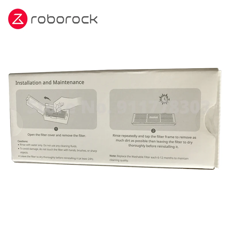 Original Roborock Washable HEPA Filter for S7 /S7 MaxV/S8 /S8 + / S7 Pro Ultra Robot Vacuum Cleaner Replacement Spare Parts