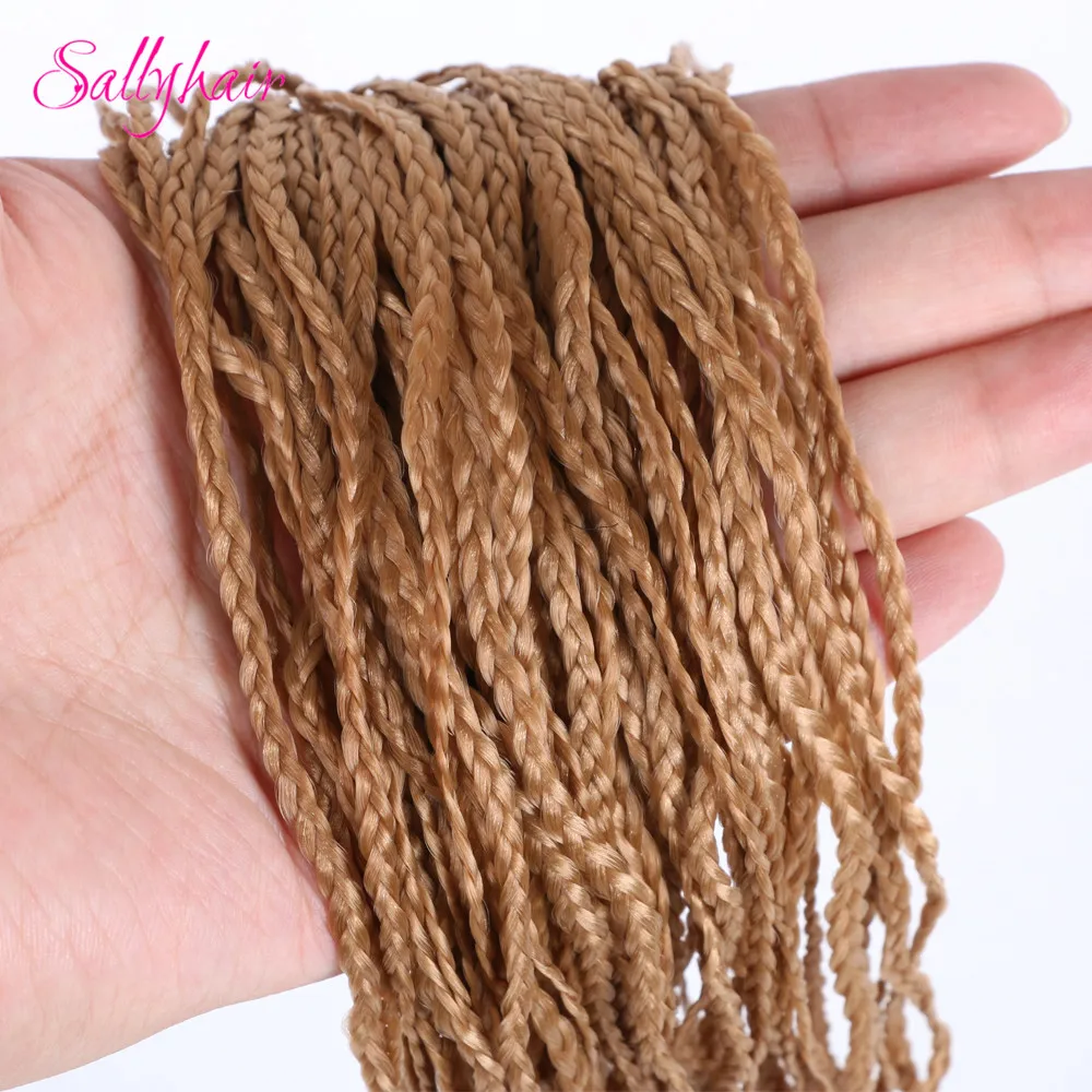 27 Sallyhair, Zizi, косички, вязанные крючком, коробка, косички, цветные синтетические волосы для наращивания, жук, серый блонд, вязанные волосы, 48 прядей/упаковка - Цвет: 27