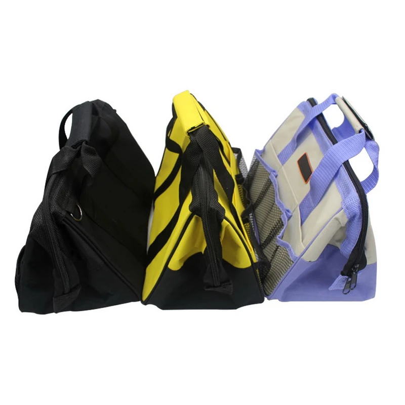 1pc Cheap Multifunction Nylon Canvas Waterproof Tool Bags Portable Double Oxford Cloth Storage Bag Close Top Wide Mouth 2019 New