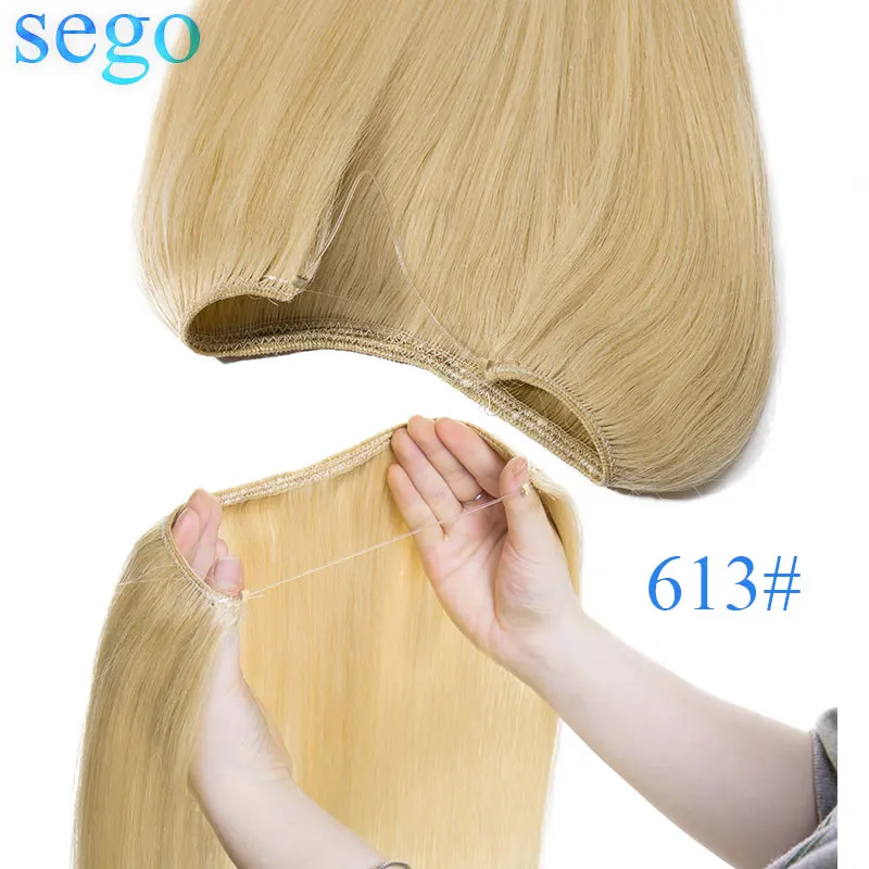 SEGO, 60 г-80 г, 1"-24", невидимая корона, настоящие человеческие волосы для наращивания, накладные волосы, не Реми, индийские волосы, полупрозрачные, рыбная линия