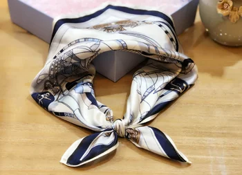 

Spring and summer new carriage silk kerchief silk kerchief decoration joker printed mulberry silk professional scarf scarf