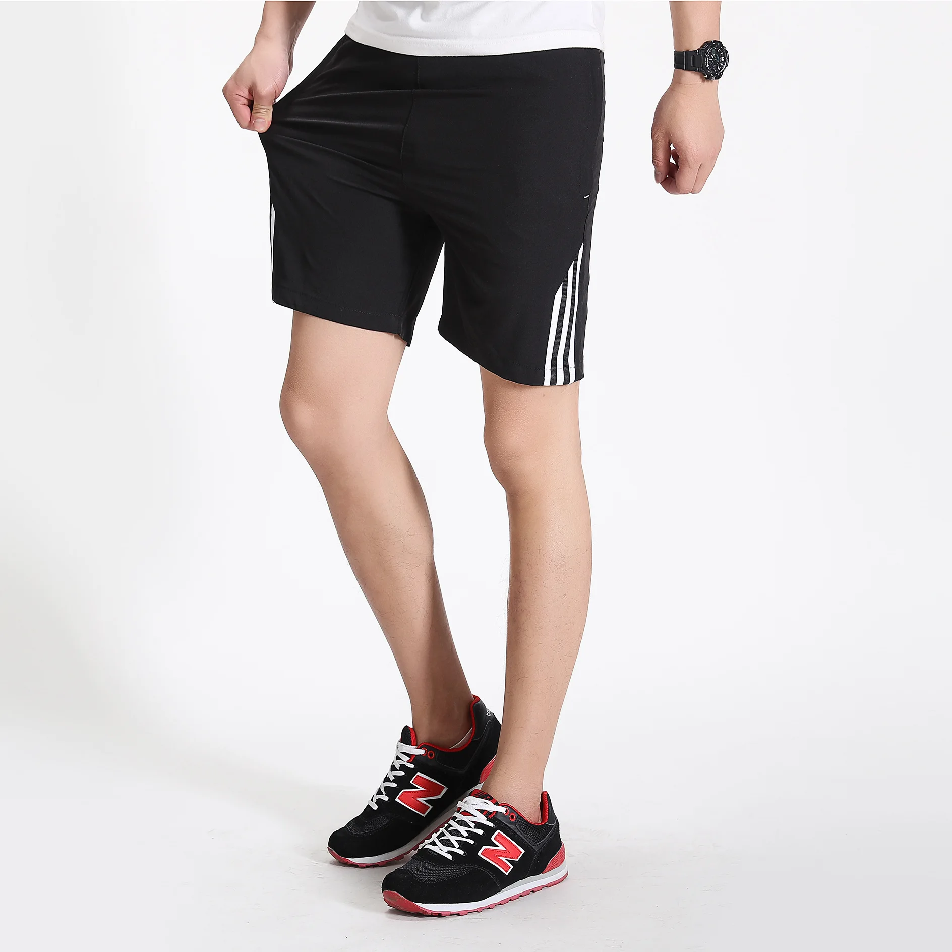 Хлопок легинсы для бега мужские спортивные штаны для бодибилдинга тренировочные брюки бегунов мужские беговые Леггинсы спортивные штаны - Цвет: CC109 White