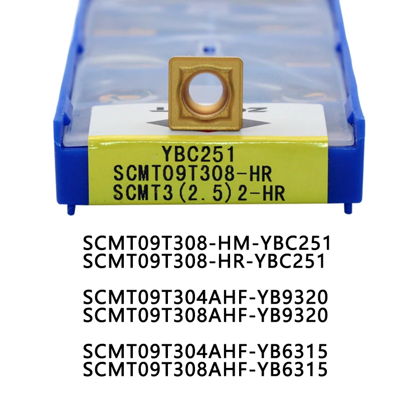 10 шт. SCMT09T308-HM YBC251 SCMT09T304 AHF YB932 Вольфрам твердосплавный токарный вставки для стали ЧПУ из нержавеющей стали токарные инструменты