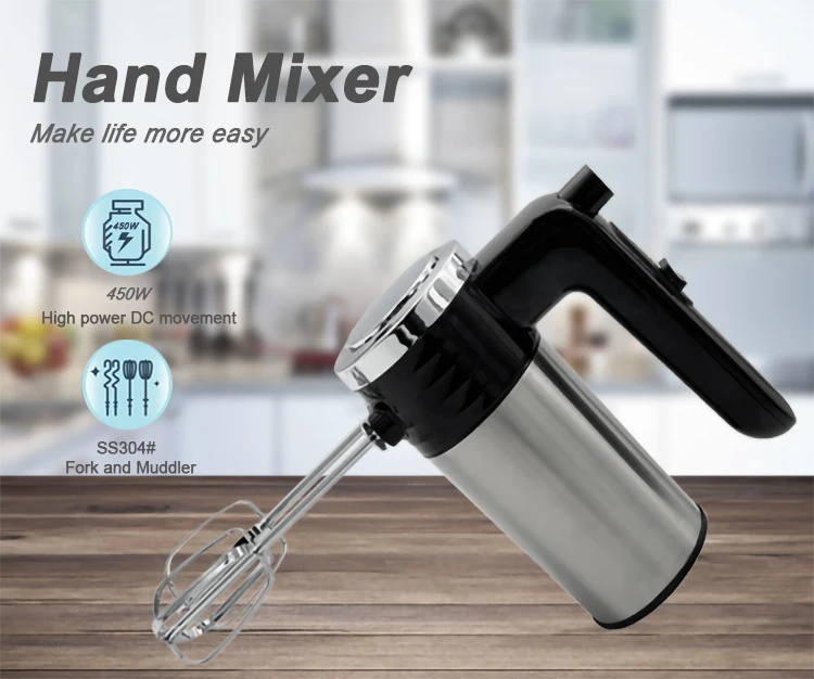 450W high power food egg electric hand mixer with 5 speed for kitchen