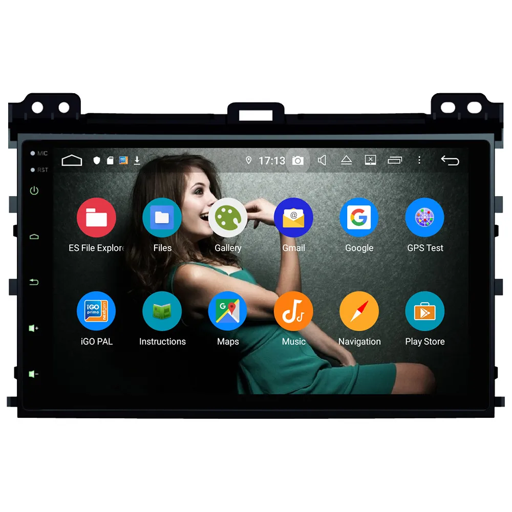 Perfect Klyde 9" IPS 4G WIFI Android 9 Octa Core 4GB RAM 64GB ROM DSP Car DVD Multimedia Player Radio For Toyota Prado LC120 2004-2010 2