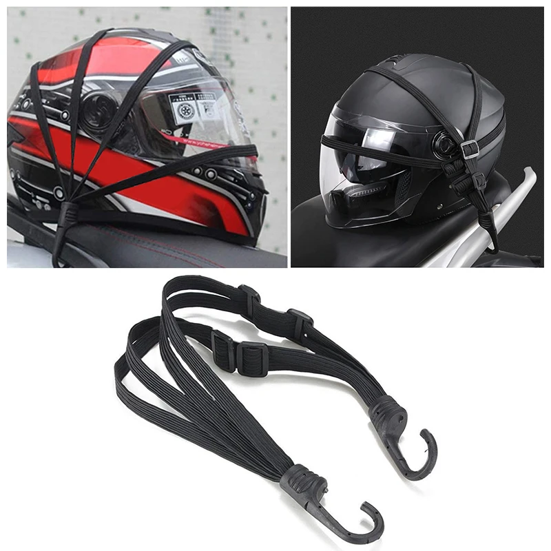 Universal Motorcycle Luggage Strap Motorcycle Helmet Gears Fixed Elastic Buckle Rope High-Strength Luggage Net 60cm