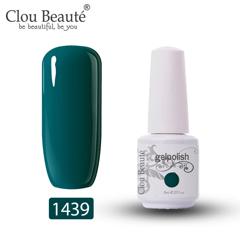 1439 Clou Beaute 8 мл гель-краска для ногтей УФ 85 цветов блеск Топ замачиваемый УФ светодиодный Гель-лак для нейл-арта Гибридный чистый цвет ногтей - Цвет: 1439