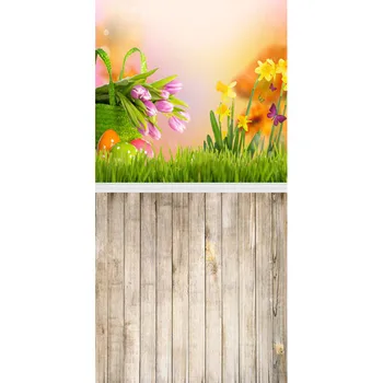 

Customize vinyl photography backdrop newborn easter wood computer print background for photo studio home decoration New F-091