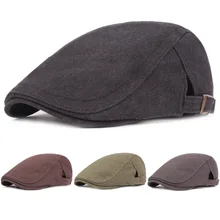 Мужские уличные Newsboy Гольф кепки для езды однотонные береты шляпа Классическая Кепка
