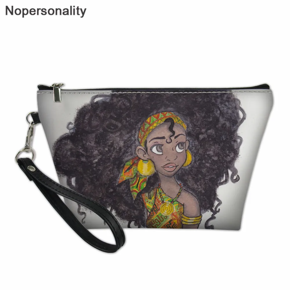 Wopersonality женские сумки для макияжа, женские дорожные сумки-органайзер, кожаные косметички на молнии, африканская женская сумка для туалетных принадлежностей с принтом - Цвет: L5002Z8