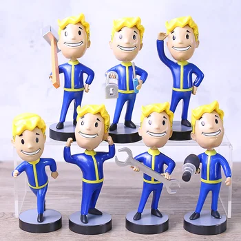 

Fallout Vault Boy PVC Figure Q Version Bobble Head Dolls Collection Toys Gift