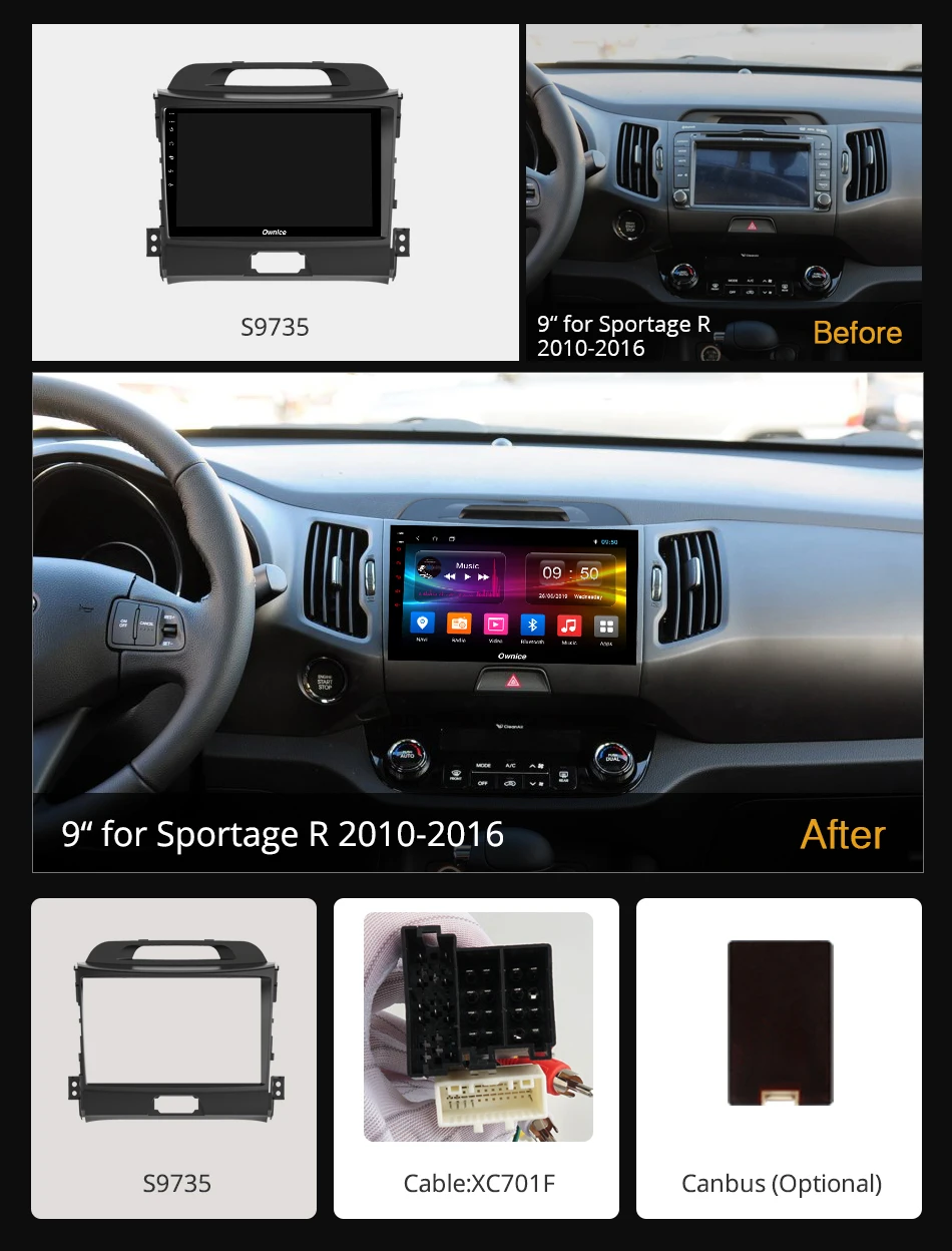 Ownice K1 K2 Android 8 1 восемь основных для Kia Sportage 3 4 KX5 2007 2016 автомобилей 2 din радио авто Navi