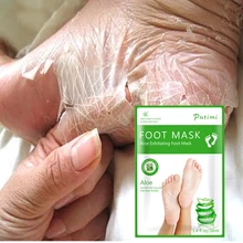 PUTIMI 2 пары = 4 шт. Алоэ Вера маска для пилинга ступней для ног маска для ног отшелушивающие носки для педикюра трещины пятки уход за кожей ног патч