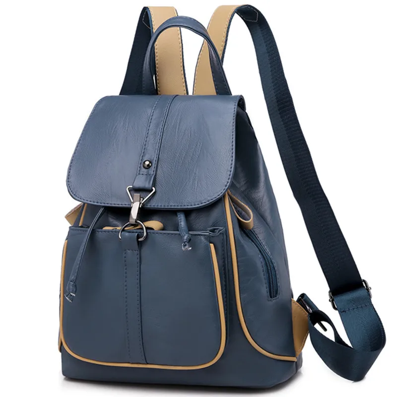 

Luxury Backpacks Women Designer 2019 Mochila Feminina Ladies Bagpack Female Leather Backpack Vintage Sac A Dos School Bag Girls