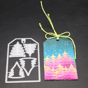 

Tag Frame Christmas Pendant Metal Cutting Dies Tree Background Die Cut Stencil Scrapbooking Stamps And Dies 2019 New Craft