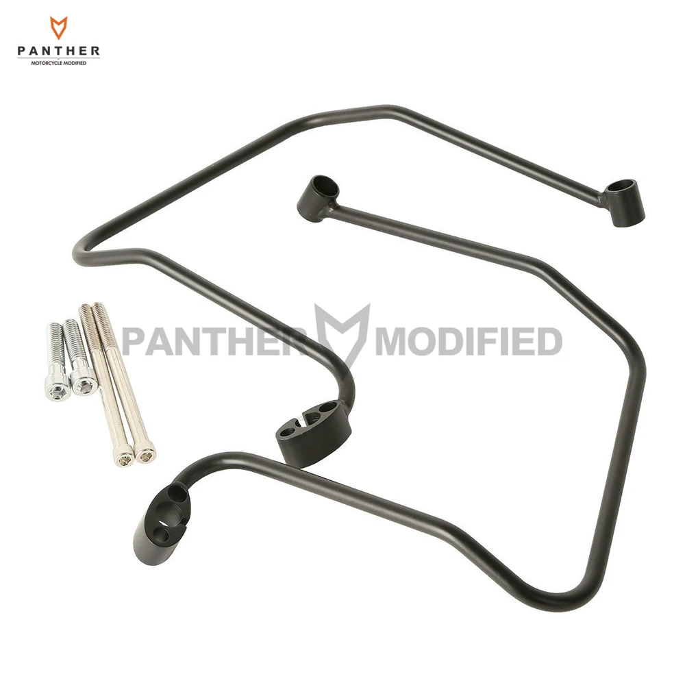 Черный мотоциклетный сума поддержка кронштейны чехол для Harley Dyna FXD FXDB FXDC FXDL 2006-2013