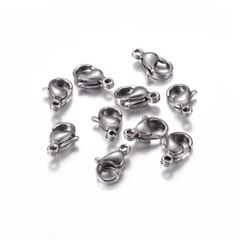 

100pcs 304 Stainless Steel Lobster Claw Clasps Hook For Bracelet Necklace Chain End Connectors Jewelry Making Accessories