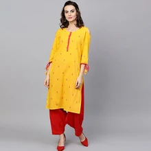 Индийское платье из хлопка Kurta, длинное платье Kurti для женщин, женское традиционное индийское пакистанское платье Roupa, костюм Индиана, халат индиен