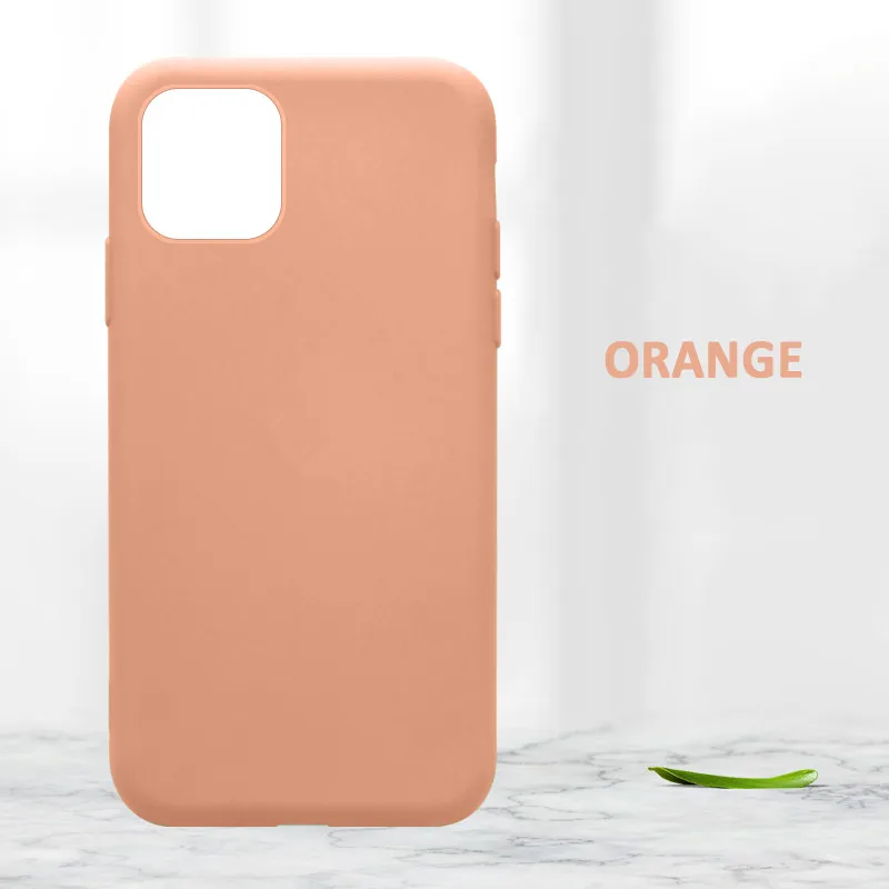 Orange Официальный силиконовый чехол с логотипом для iPhone 11 Pro 7 8 6 6S Plus, Жидкий чехол для Apple iPhone X XR XS 11 Pro MAX чехол s - Цвет: Orange