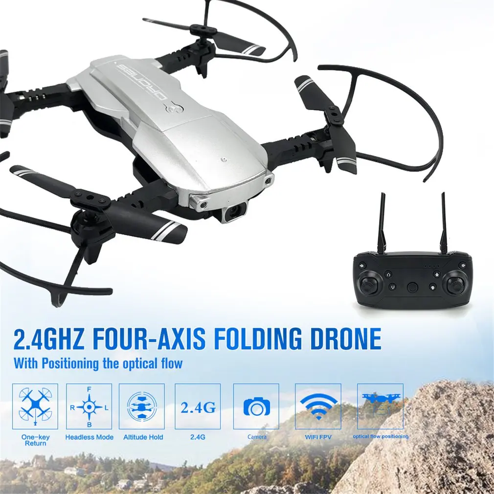 Складной Радиоуправляемый Дрон с 4K HD камерой FPV RC вертолет Безголовый режим