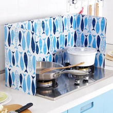 Кактус алюминиевый с принтом фольга масляный блок масляный барьер плита готовка анти-брызг масло перегородка теплоизоляция кухонная утварь