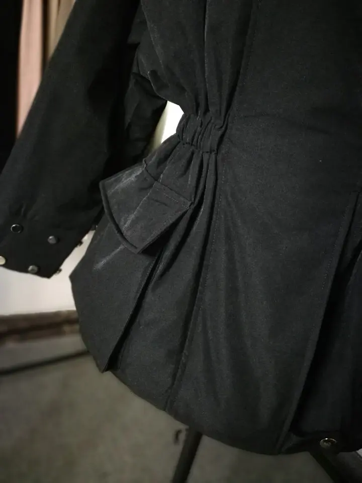 LANMREM,, зимняя Корейская куртка-пуховик с заклепками на талии, короткая женская одежда на одной пуговице, 19B-a406