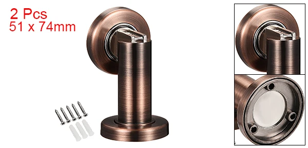 Copper Tone Uxcell CopperBronzeBrassGold для офисной двери магнитный фиксатор дверной стоп потайной винт - Цвет: Copper Tone