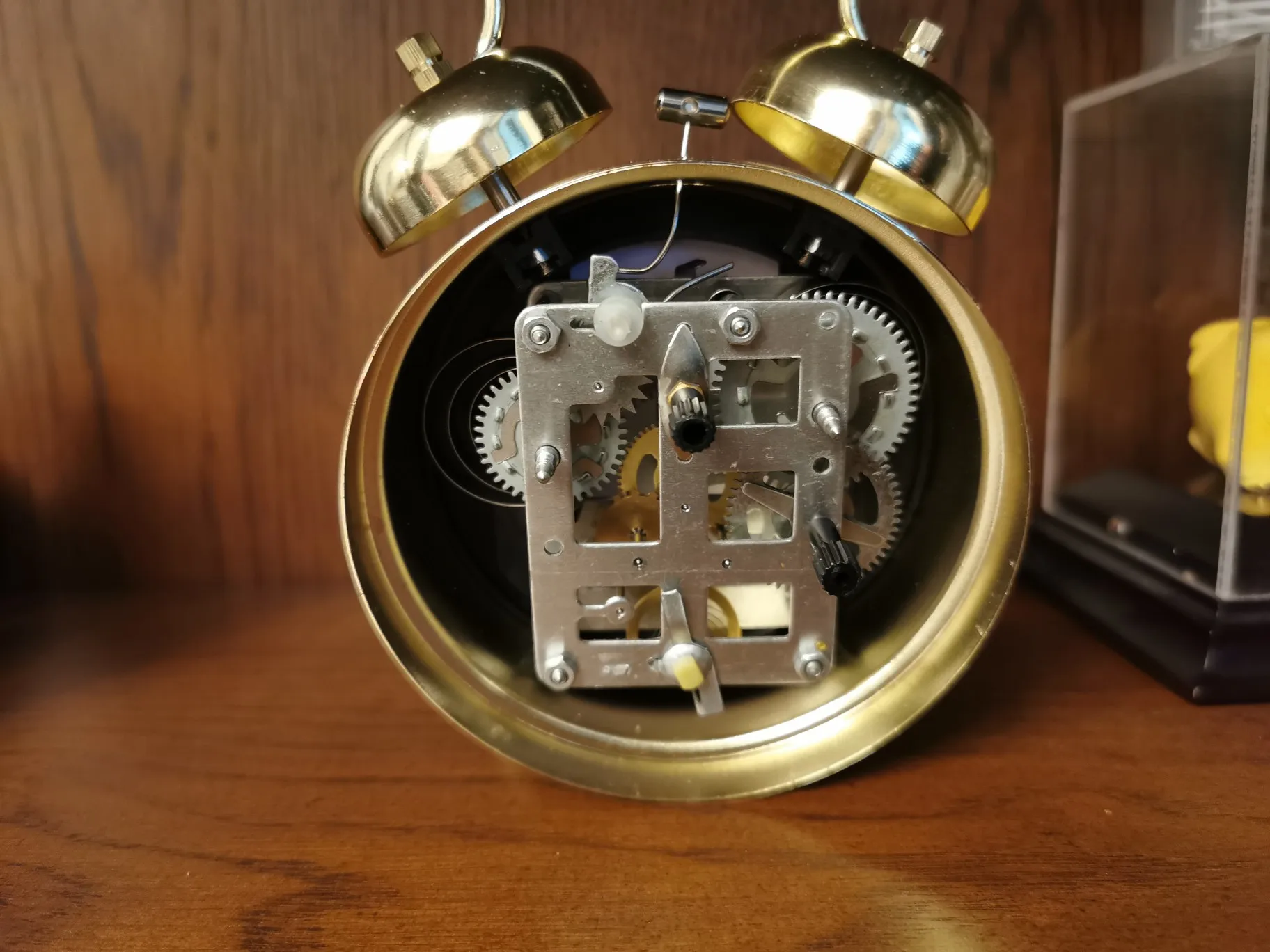 Réveil Horloge,Montre de bureau en métal,réveil mécanique,mécanique