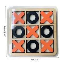Jeu de société Xo en bois, jeu d'interaction, jeu d'échecs pour enfants, Puzzle, jouets éducatifs