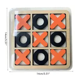 Jogo de tabuleiro xo de madeira brinquedo de madeira placa de interação xadrez crianças puzzle jogo brinquedos educativos